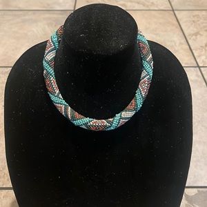 Tribal beaded choker